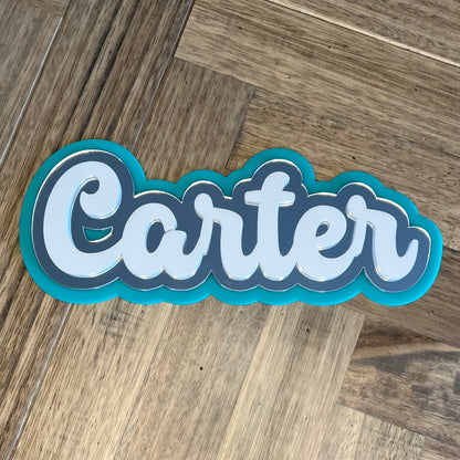 Triple Layer Name Plaque