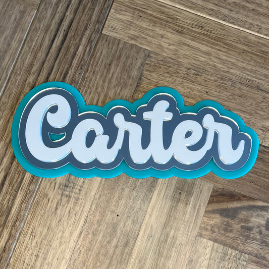 Triple Layer Name Plaque